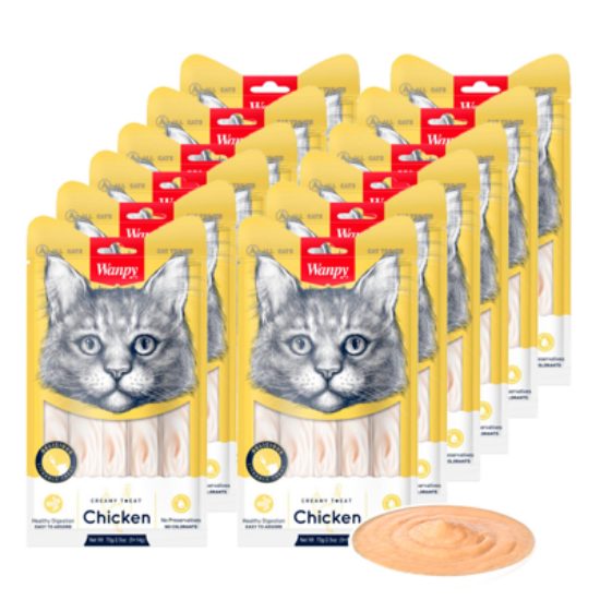 Picture of Wanpy Chicken Creamy treat 1 Carton 12 Pouches